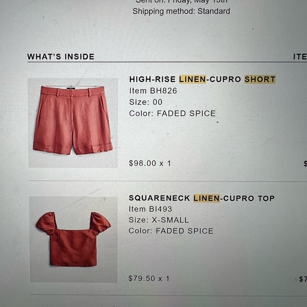 NEW j.crew linen set